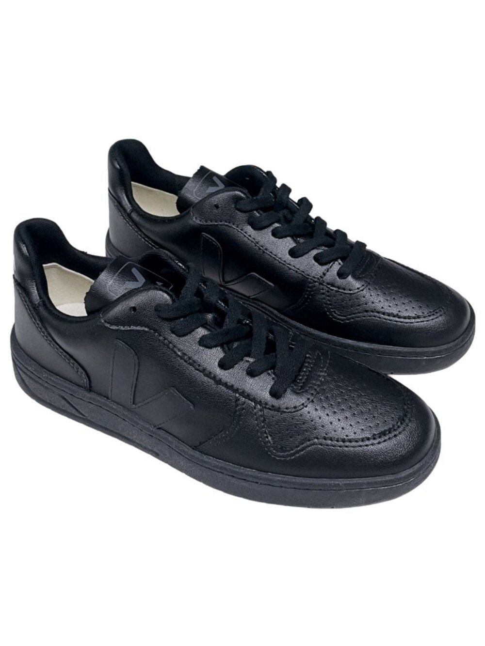 VEJA V-10 CWL Full Black Vegan Sneakers Women's Sizes 8 9 10 NWT